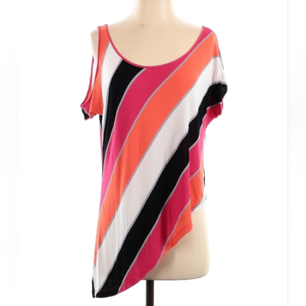 Bebe Asymmetrical Blouse Shirt Women's Size Small